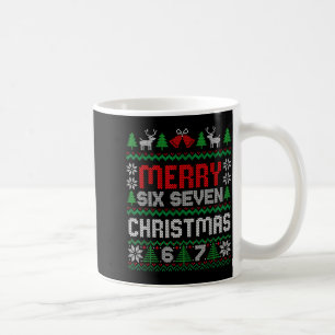 Ugly Christmas Sweater 67 Six Seven 6 7 Meme Funny Coffee Mug