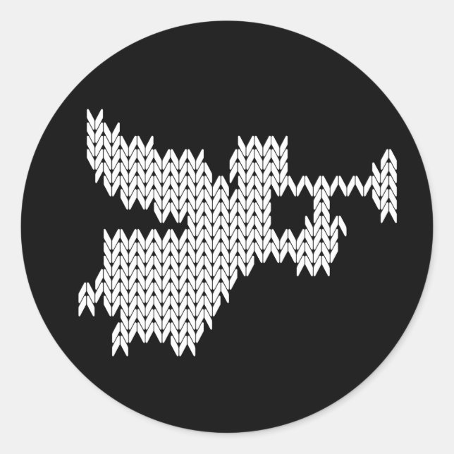 Ugly Christmas Sweater Angel Trumpet Religious Classic Round Sticker (Front)