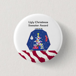 Ugly Christmas Sweater Award 3 Cm Round Badge
