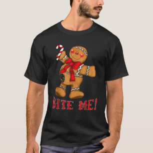 Ugly Christmas Sweater Bite Me Gingerbread Man