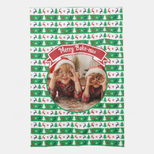 Ugly Christmas Sweater Bright Jumper Photo Tea Towel