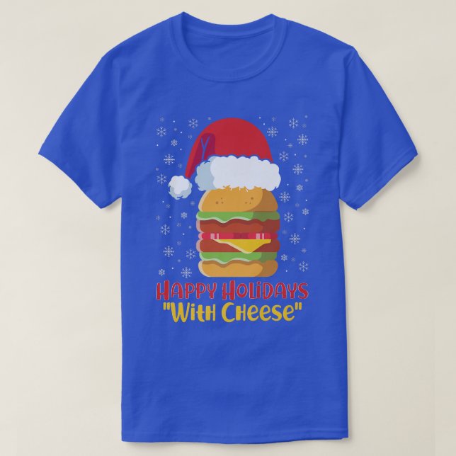 Ugly Christmas Sweater Burger Happy Holidays with  (Design Front)