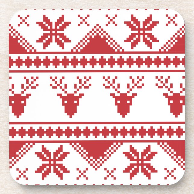 ugly christmas sweater coaster (Front)
