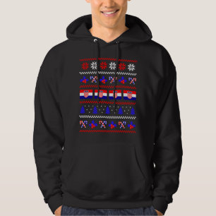 Ugly Christmas Sweater Croatia Flag, Half Croatian