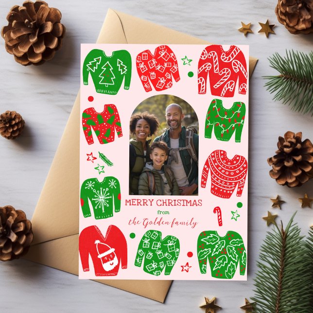 UGLY CHRISTMAS SWEATER Cute Custom PHOTO Holiday Card (UGLY CHRISTMAS SWEATER Cute Custom PHOTO Holiday Card
)