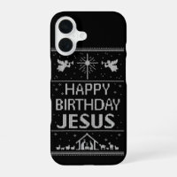 Ugly Christmas Sweater Design Happy Birthday Jesus