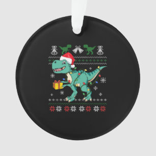 Ugly Christmas Sweater Dinosaur Boys Kids Pajama T Ornament