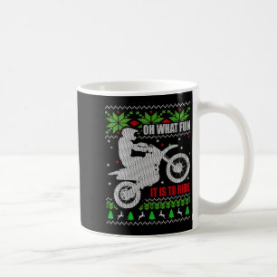 Ugly Christmas Sweater Dirt Bike Motorcycle Motocr Coffee Mug