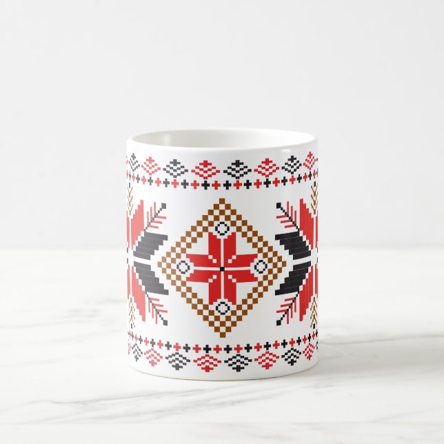 Ugly Christmas Sweater Fair Isle Coffee Mug (Center)