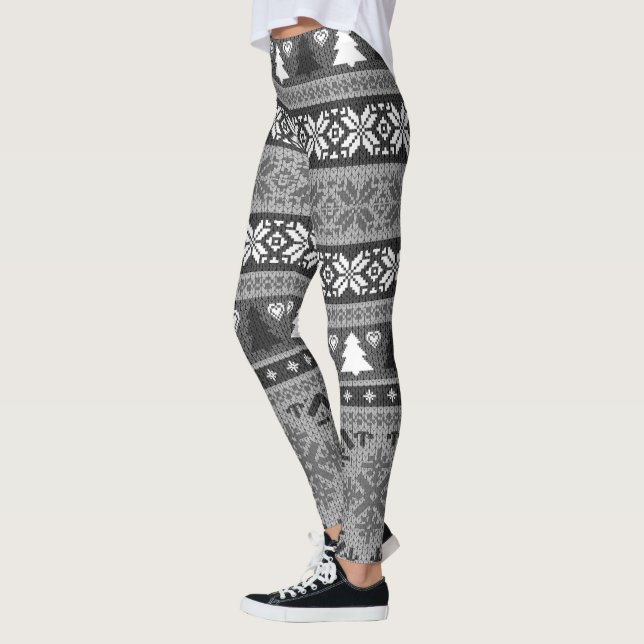 Ugly Christmas Sweater | Fair Isle Leggings (Left)