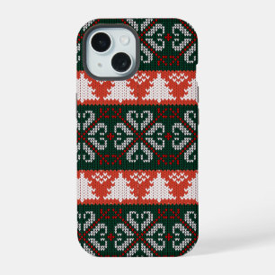 Ugly Christmas Sweater Festive Holiday iPhone 15 Case