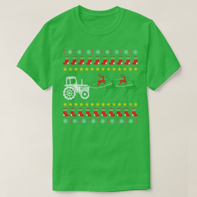 Ugly Christmas Sweater for Farmer Tractor (Design Front)