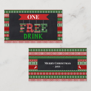 Ugly Christmas Sweater Free Drink Party Ticket