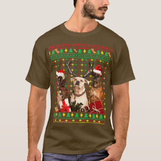 Ugly Christmas Sweater Funny Boer Dog Santa Hat An