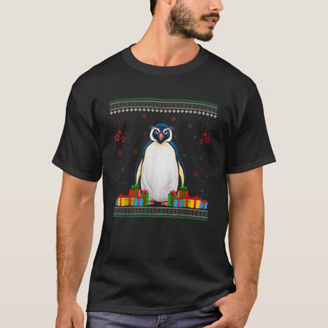 Ugly Christmas Sweater Funny Penguin Lovers Xmas H (Front)
