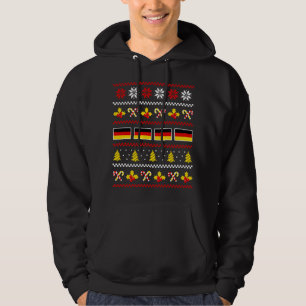 Ugly Christmas Sweater Germany Flag, USA Half Germ