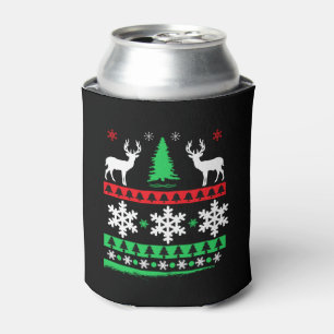Ugly Christmas Sweater Gift Santa Merry Xmas   Can Cooler