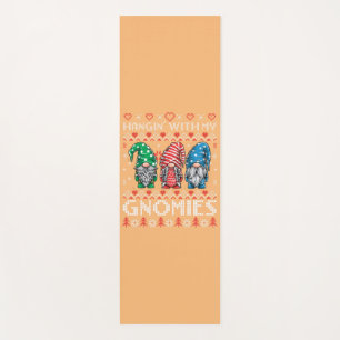 Ugly Christmas Sweater Hanging With My Gnomies Yoga Mat