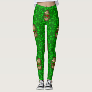 ugly christmas sweater hedgehogs leggings