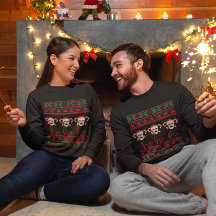 Ugly Christmas Sweater Ho Ho Ho Skeleton Christmas