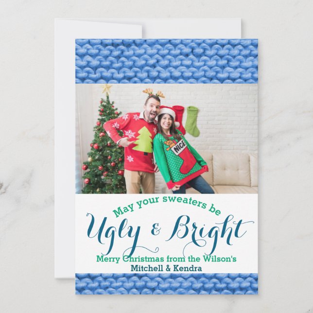 Ugly Christmas Sweater Holiday Card (Front)