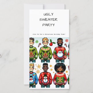 Ugly Christmas Sweater Holiday Party Invitation