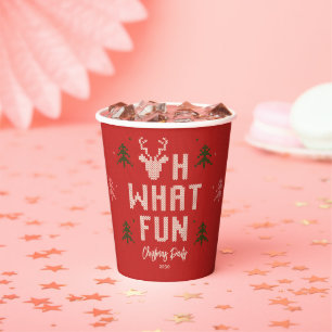 Ugly Christmas Sweater Holiday Party Paper Cups