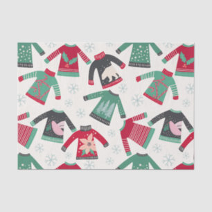 Ugly Christmas Sweater Holiday Pattern Tissue Paper