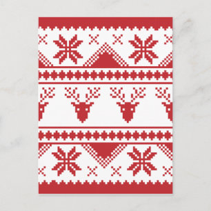 ugly christmas sweater holiday postcard