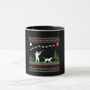 Ugly Christmas Sweater Hunting Season Santa Mug