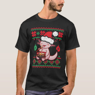Ugly Christmas Sweater Kawaii Anime Axolotl Eating