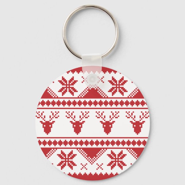 ugly christmas sweater key ring (Front)