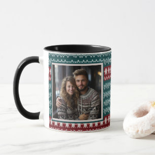 Ugly Christmas Sweater Knit Pattern Personalised Mug