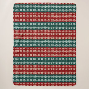 Ugly Christmas Sweater Knit Traditional Pattern 14 Sherpa Blanket