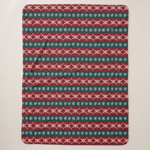 Ugly Christmas Sweater Knit Traditional Pattern 20 Sherpa Blanket