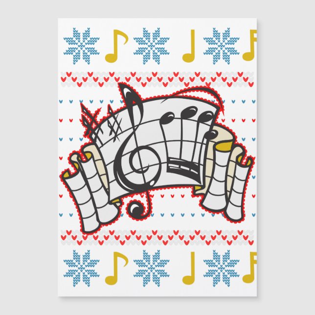 Ugly Christmas Sweater Music Notes (Front)