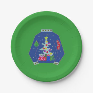 Ugly Christmas Sweater Paper Plate
