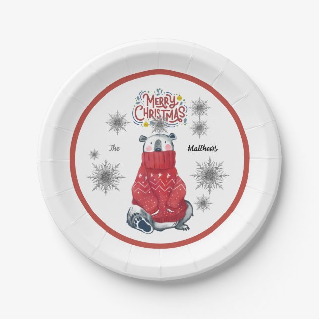 Ugly Christmas Sweater Paper Plates (Front)