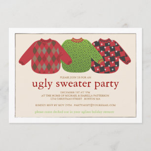 Ugly Christmas Sweater Party Invitation