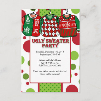 Ugly Christmas Sweater Party Invitation