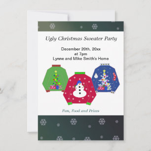 Ugly Christmas Sweater Party Invitation