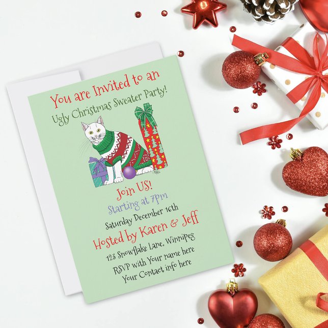 Ugly Christmas Sweater Party Invite (Creator Uploaded)