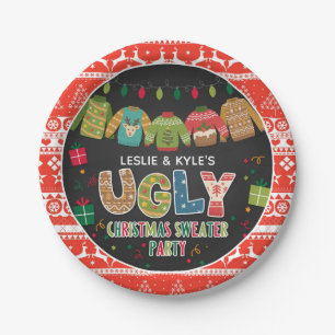 Ugly Christmas Sweater Party Paper Plate