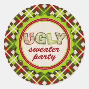 Ugly Christmas Sweater Party Sticker