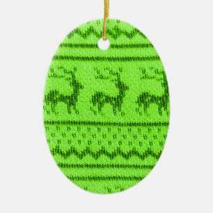 Ugly Christmas Sweater pattern Ceramic Tree Decoration