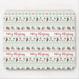 Ugly Christmas Sweater Pattern Holiday Mouse Mat