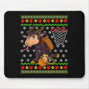Ugly Christmas Sweater Pattern Kids Krampus Basket Mouse Mat
