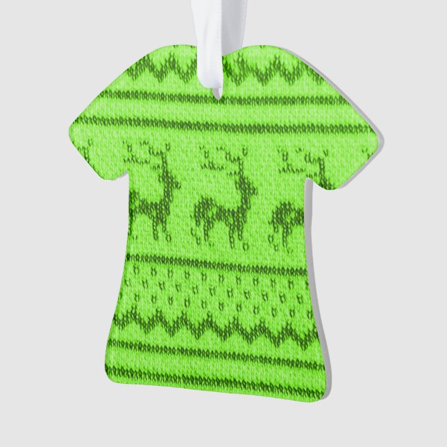 Ugly Christmas Sweater pattern Ornament (Front)