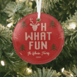 Ugly Christmas Sweater Personalised Ornament<br><div class="desc">Matching cards available. Visit berryberrysweet.com for stylish stationery and personalised gifts!</div>