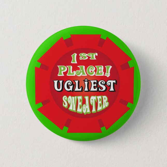 Ugly Christmas Sweater Pin Award (Front)